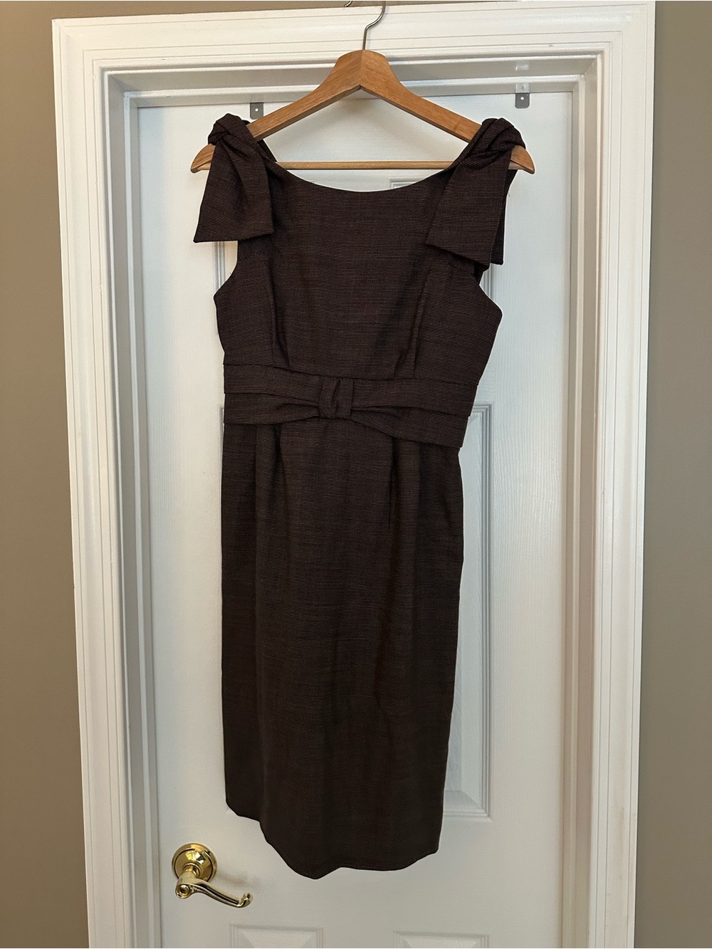 Marc by Marc Jacobs Dark Brown Tie-Shoulder Midi Dress